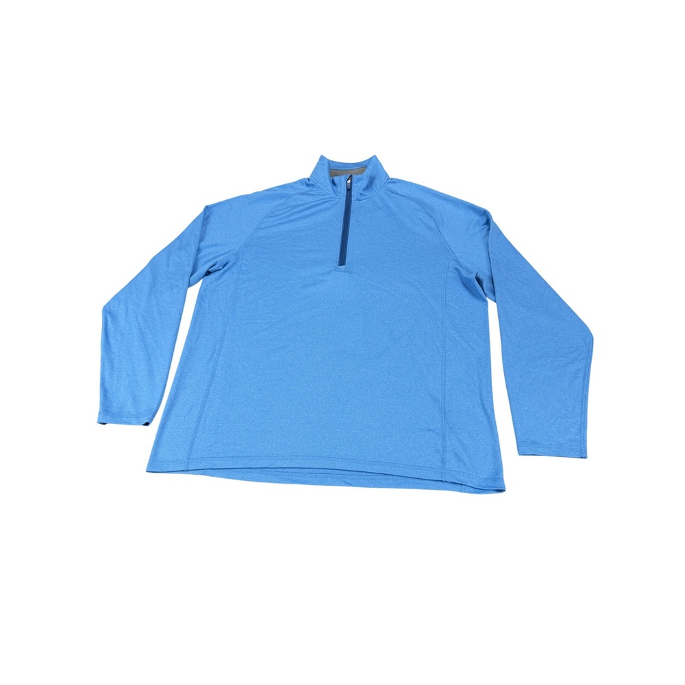 Vineyard Vines Performance Mens XL Blue Quarter Zip Pullover Heathered Shirt